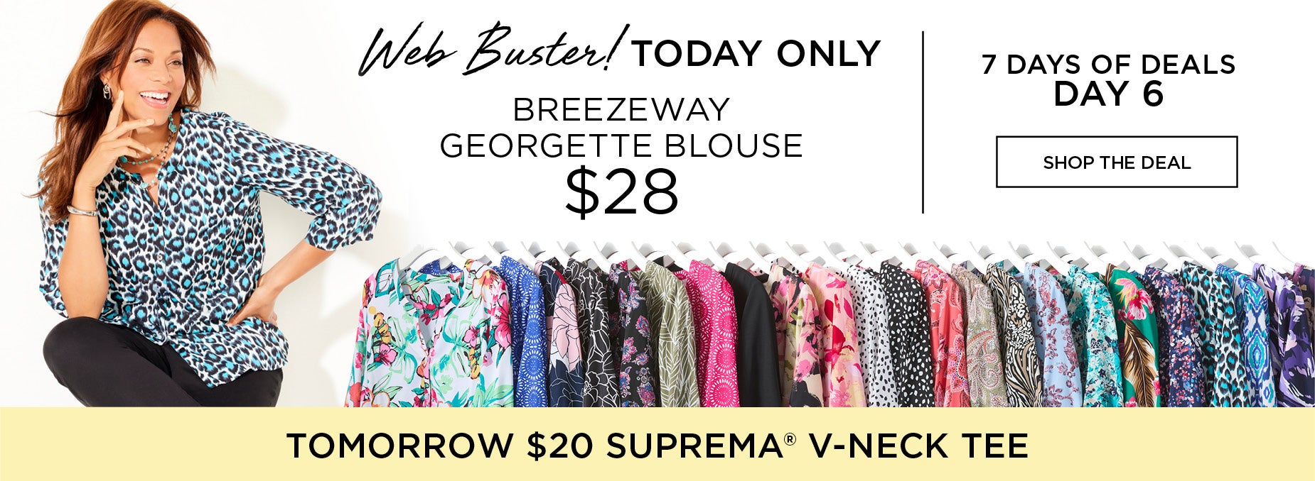 WEB BUSTER! TODAY ONLY! BREEZEWAY GEORGETTE BLOUSE ONLY $28