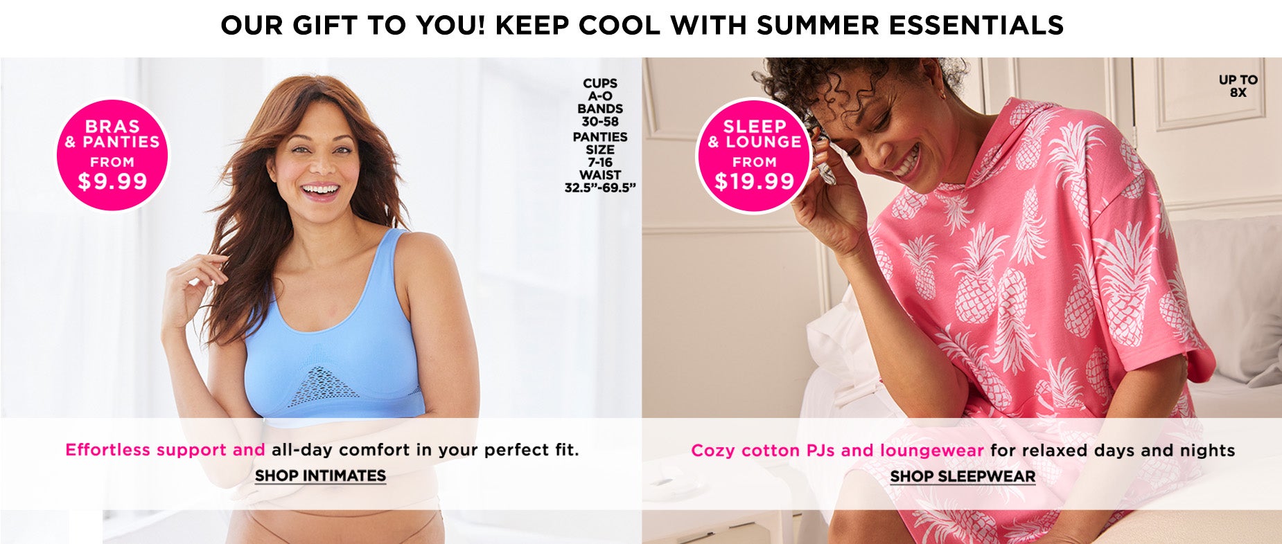 Summer Savings on Intimates and Sleepwear