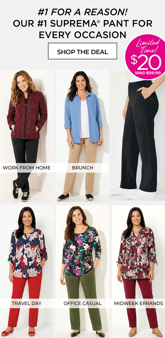 Animation of bulletpoints: Deep Pockets... Holds color, keeps it's shape, wash after wash... Flattering straight leg.