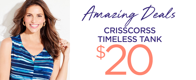 AMAZING DEAL $20 CRISSCROSS TIMELESS TANK