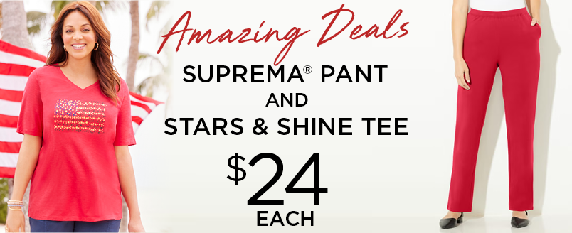 AMAZING DEALS: $24 SUPREMA PANT + $24 STARS & SHINE TEE