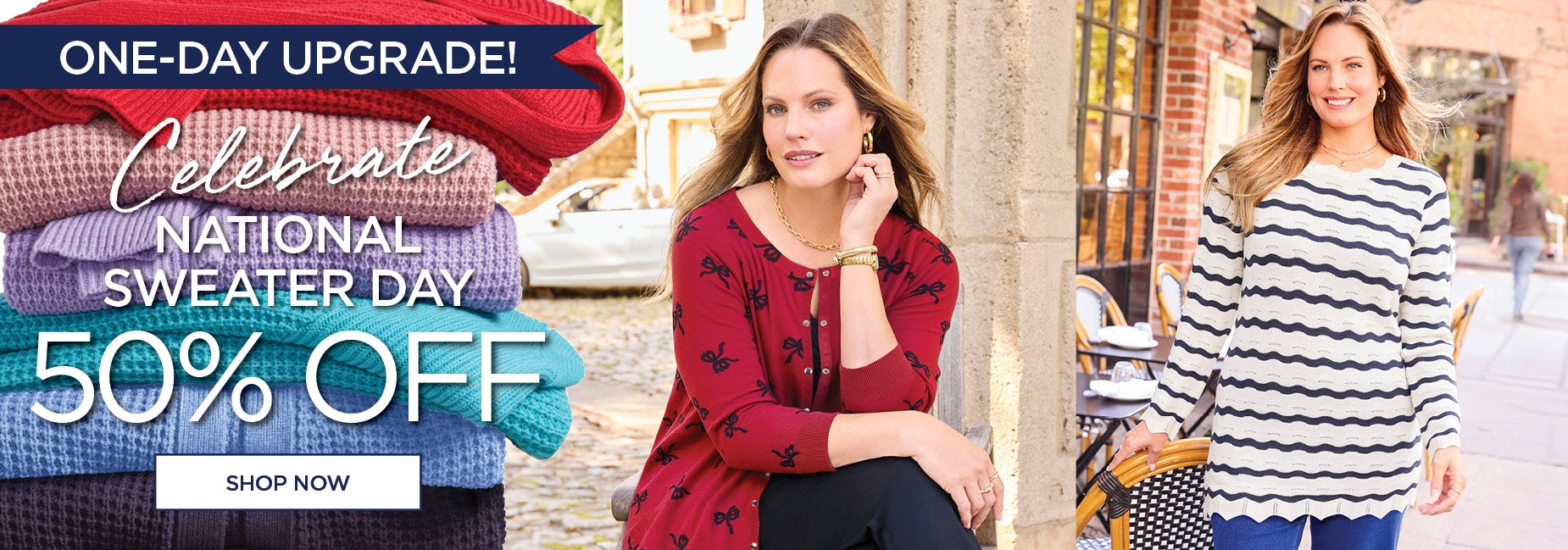 CELEBRATE NATIONAL SWEATER DAY WITH 50% OFF