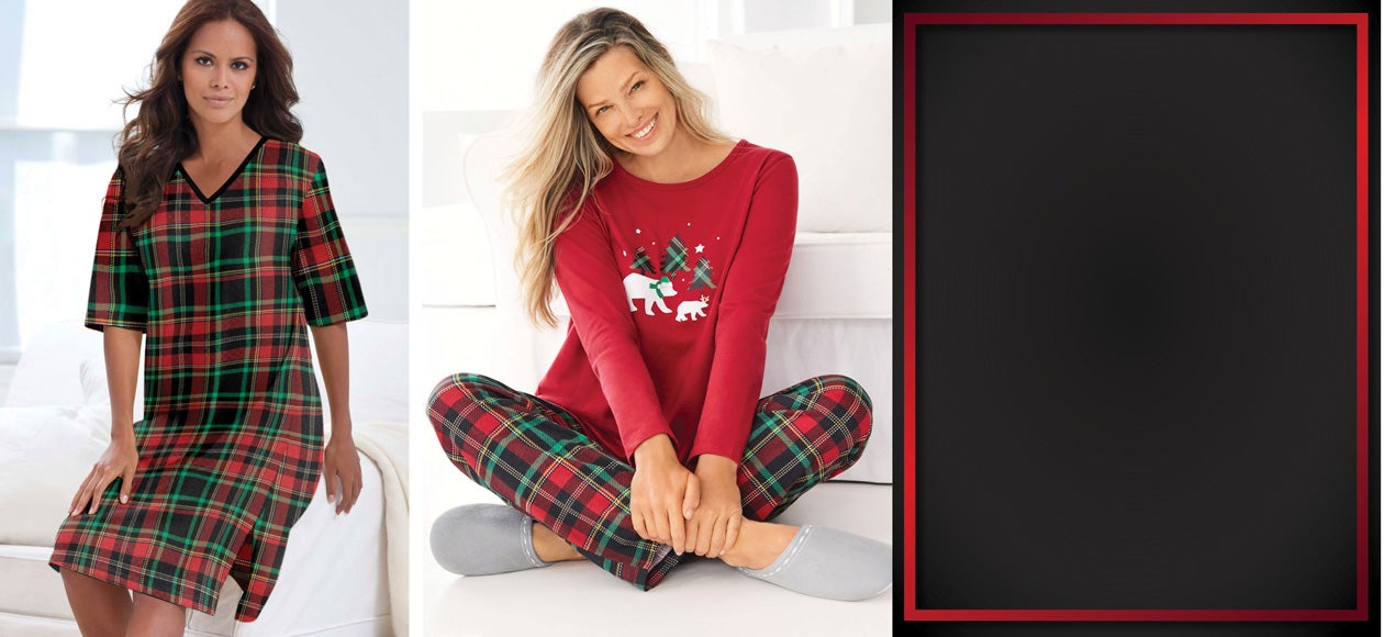 Various women wearing sleepwear
