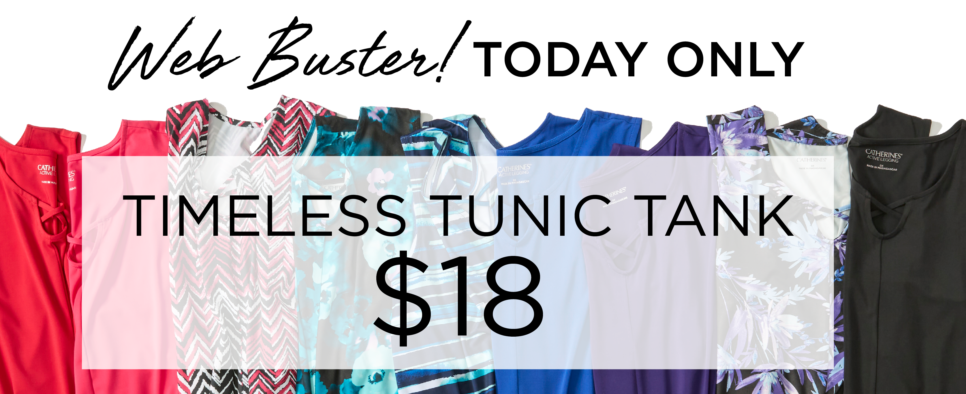 WEB BUSTER $18 TIMELESS TUNIC TANK