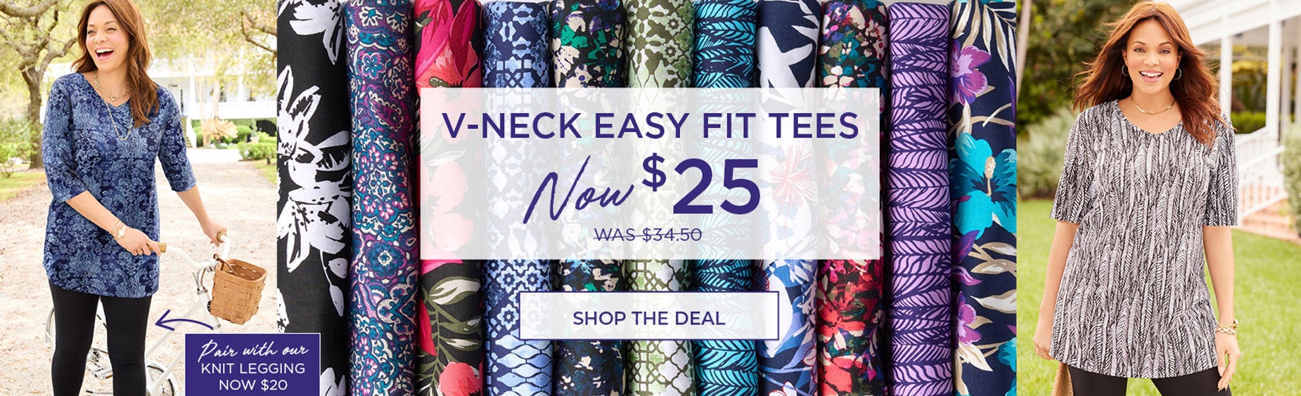 Shop the V-Neck and Scoopneck Easy Fit Tees now only $25. Orig. $34.50
