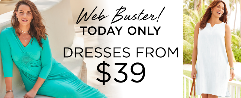 WEB BUSTER DRESSES FROM $39