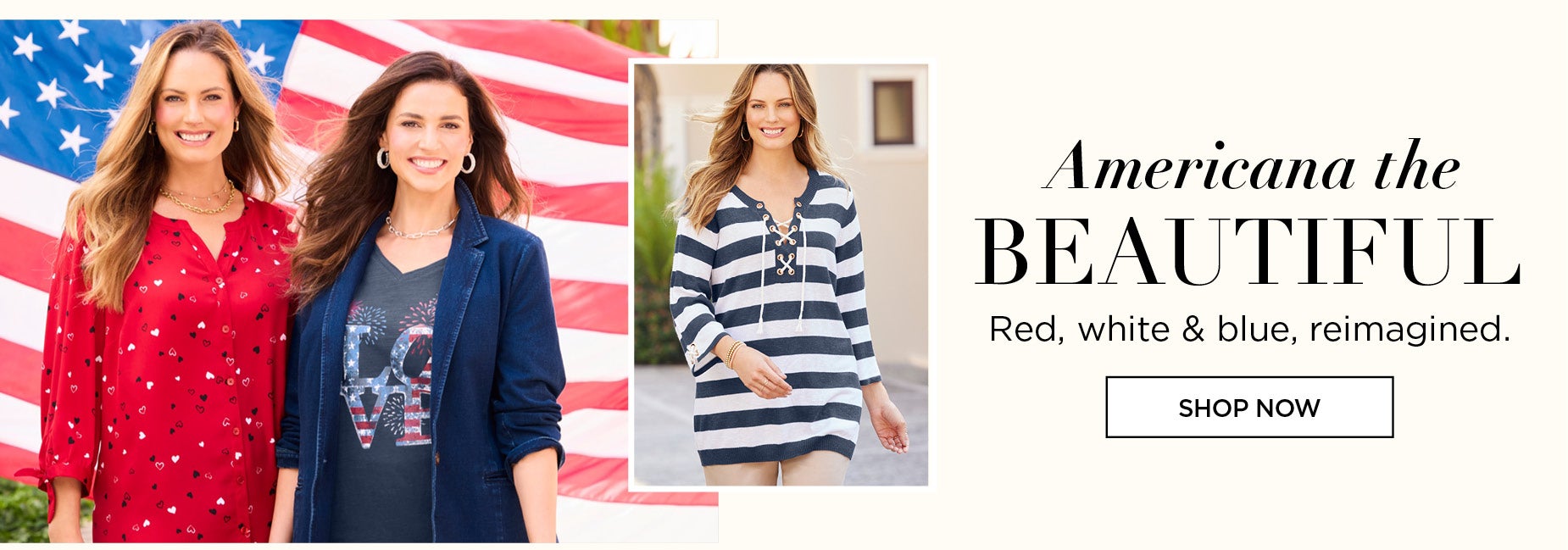 Red, white & blue, reimagined.