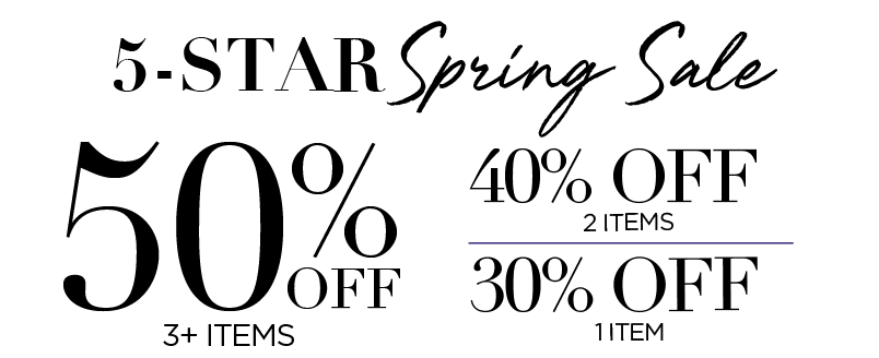 GET 50% OFF 3+ ITEMS, 40% OFF 2 ITEMS, 30% OFF 1 ITEM