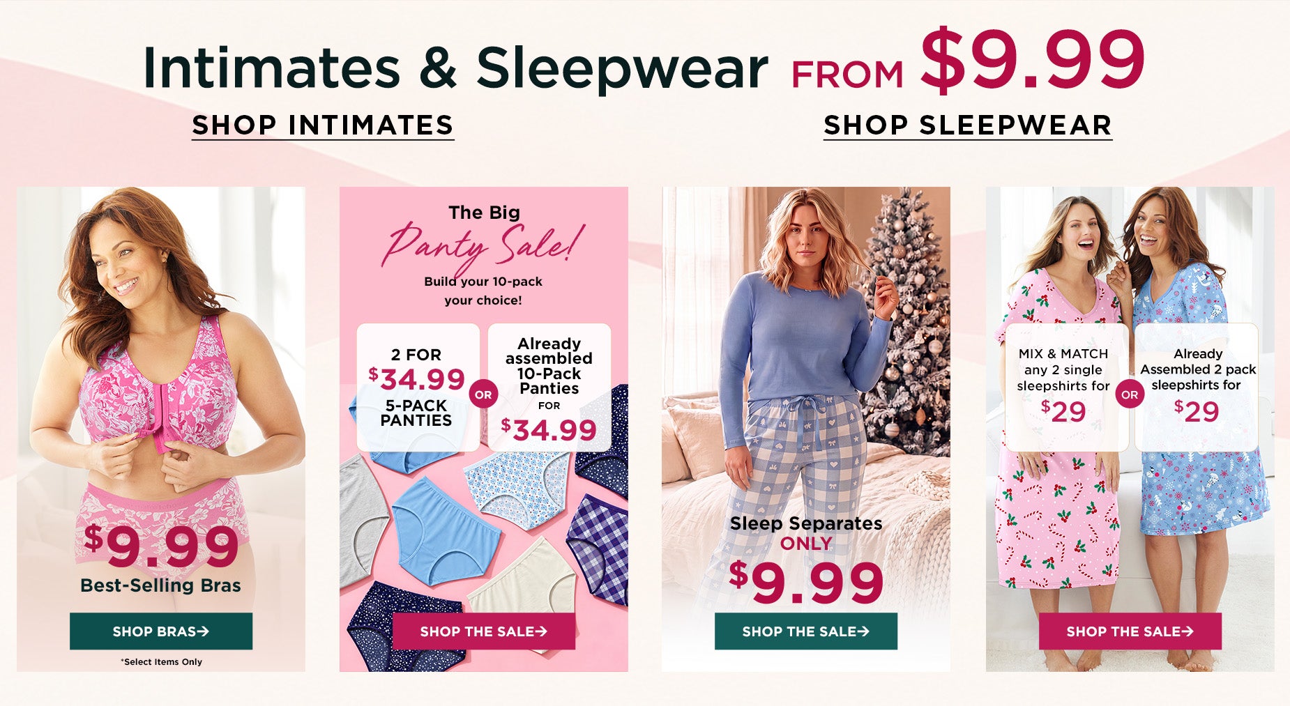 SHOP INTIMATES AND SLEEP FROM $9.99
